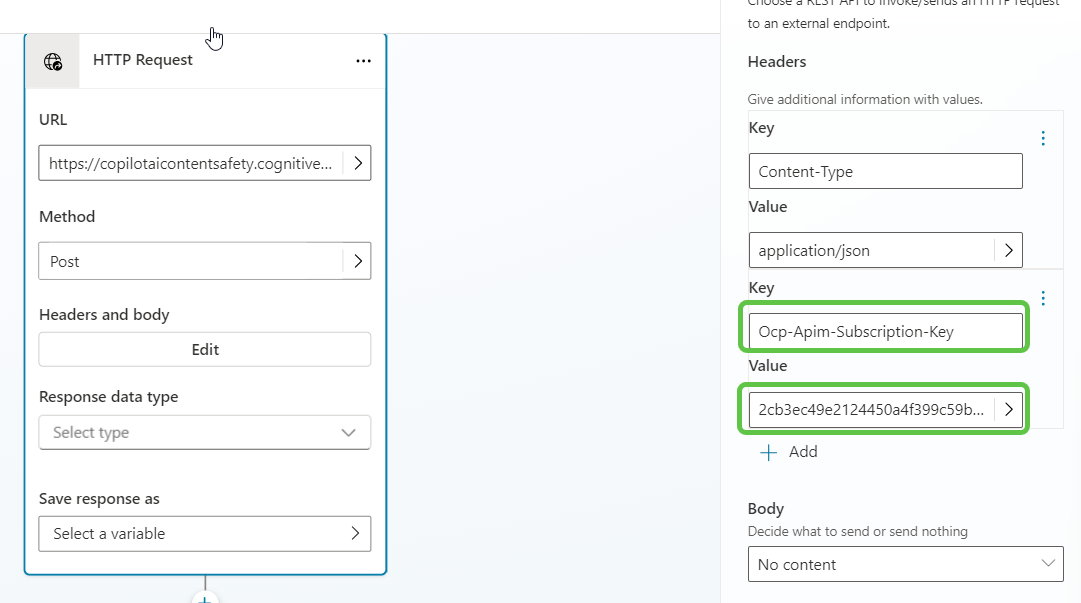 Add Subscription Key Header